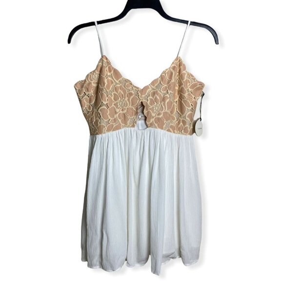 Tularosa NWT $168 Bryce A-Line Cocktail Dress V-Neck Spaghetti Straps Womens L - Picture 2 of 9